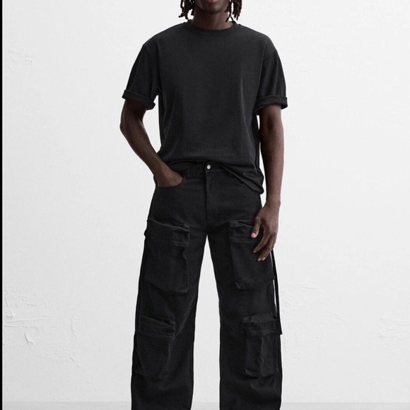 Zara Other - Zara Men’s Black Cargo Pants